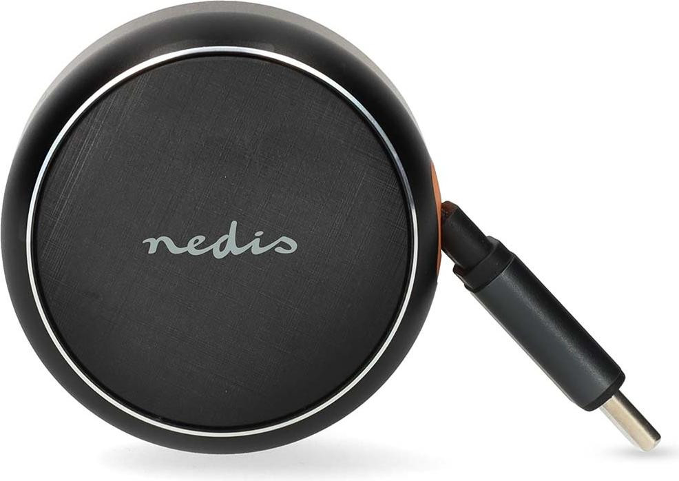 Nedis Autolader met USB-C, 30W, intrekbare kabel en automatische spanningaanpassing