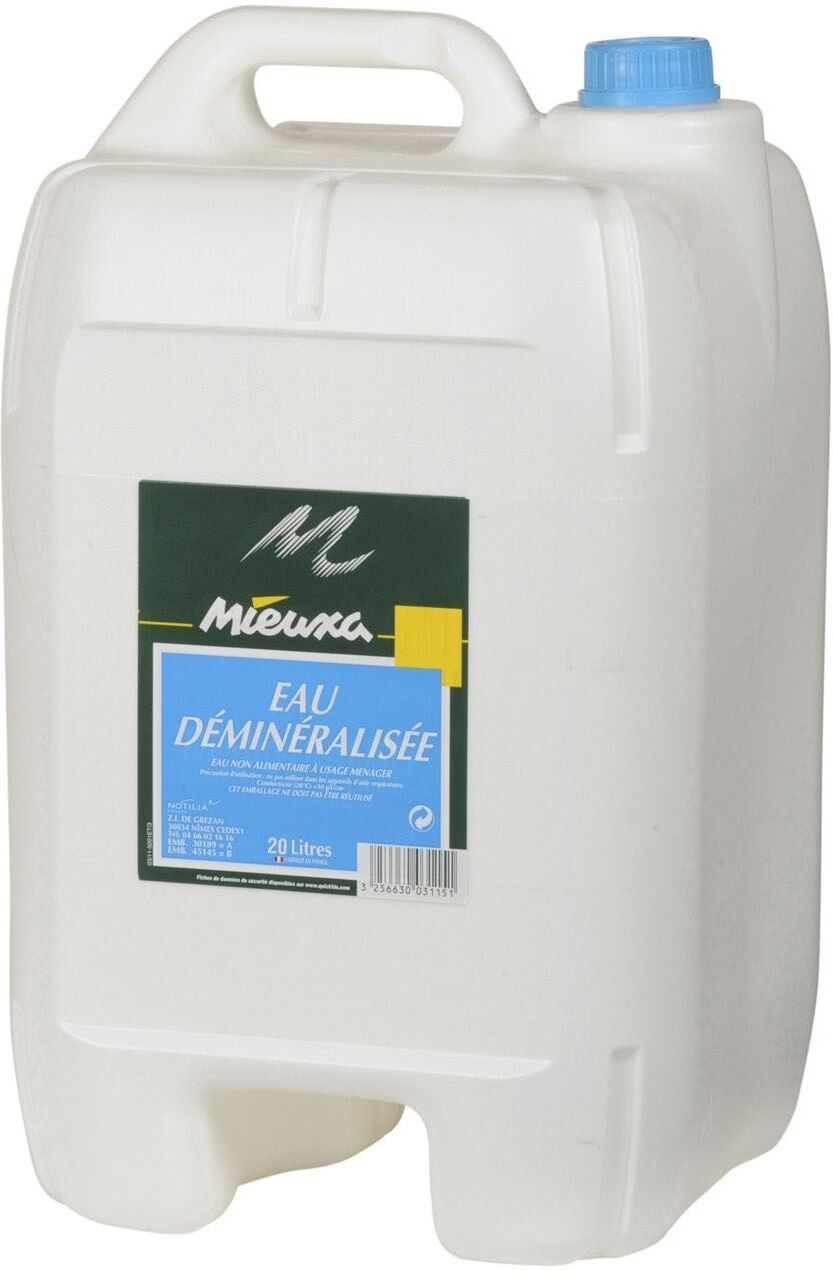 Eau déminéralisée bidon 20 L MIEUXA 103146