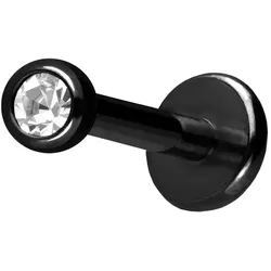 Titan Labret mit Innengewinde KRISTALL