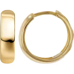 trendor 21698 Damen-Ohrringe Gold 333/8K Glanz Klapp-Creolen 15x4 mm