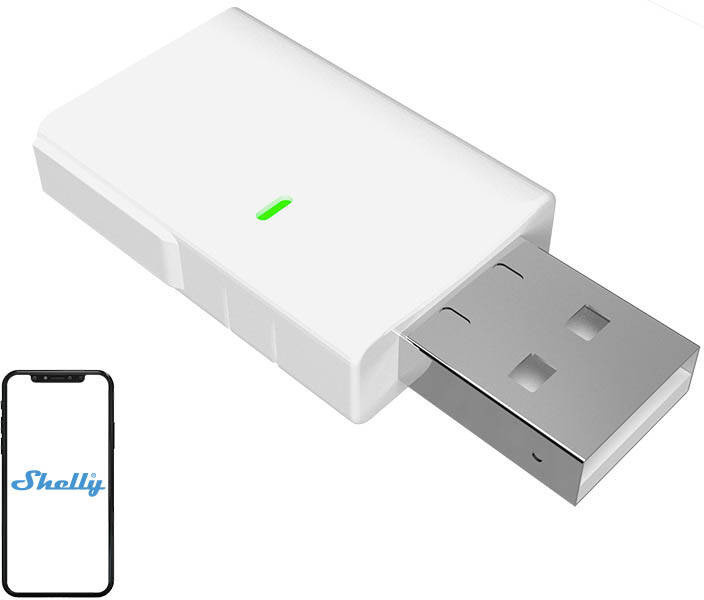 Shelly BLU Gateway Bluetooth-WiFi-gateway compatibel met Alexa en Google Home