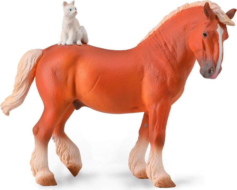 Collecta Kat speelt met een paardfiguur, bruin