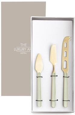 Mepra Fantasia Ice Gold Cheese Knives - 3 Pieces