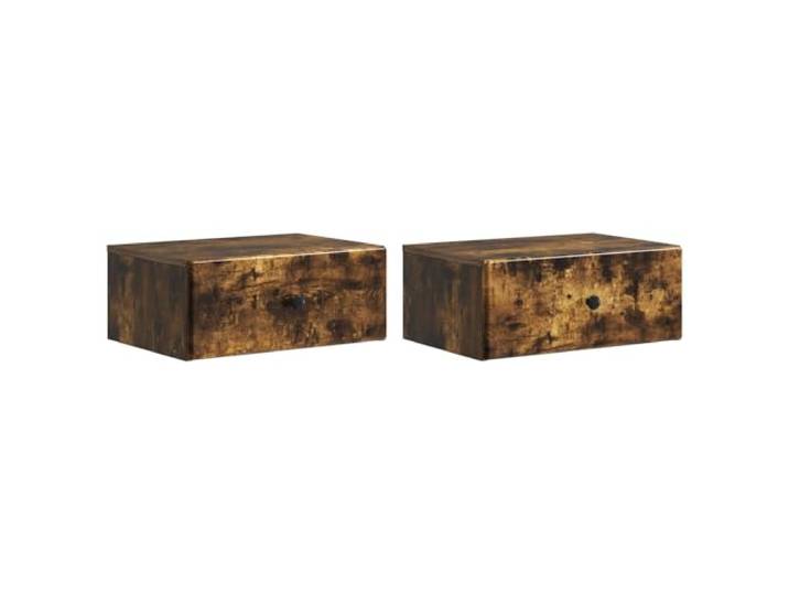 Coespram Wandnachttisch 2er Set Geräucherte Eiche Holzwerkstoff Wandschwebendes 2er Set Nachttische aus robustem Holzwerkstoff in geräucherter Eiche für moderne Schlafzimmer.