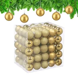 Relaxdays Weihnachtskugeln 100er Set Gold