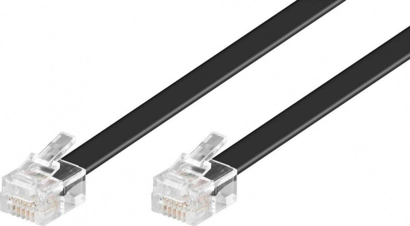 Goobay Modulaire kabel RJ12 naar RJ12, CCA, zwart, 15 meter