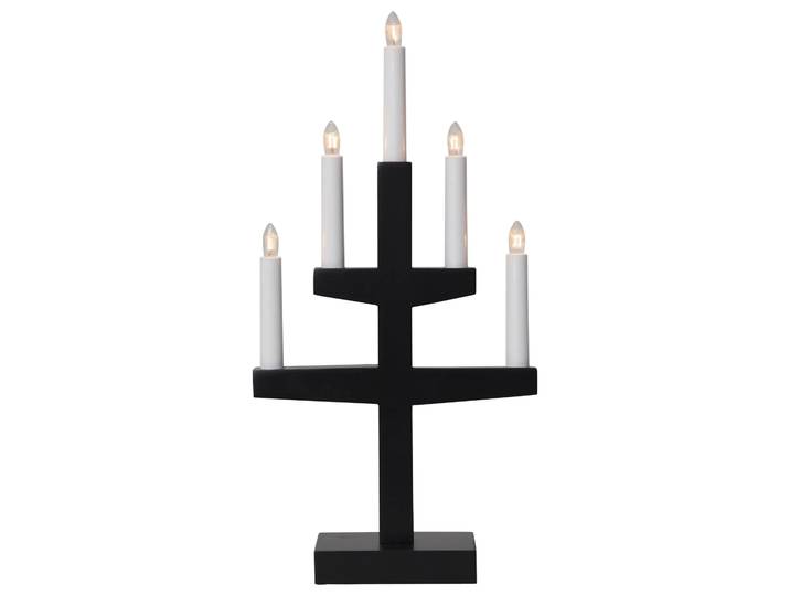 Star Trading Bougeoir de l avent Trapp 46 cm Noir'