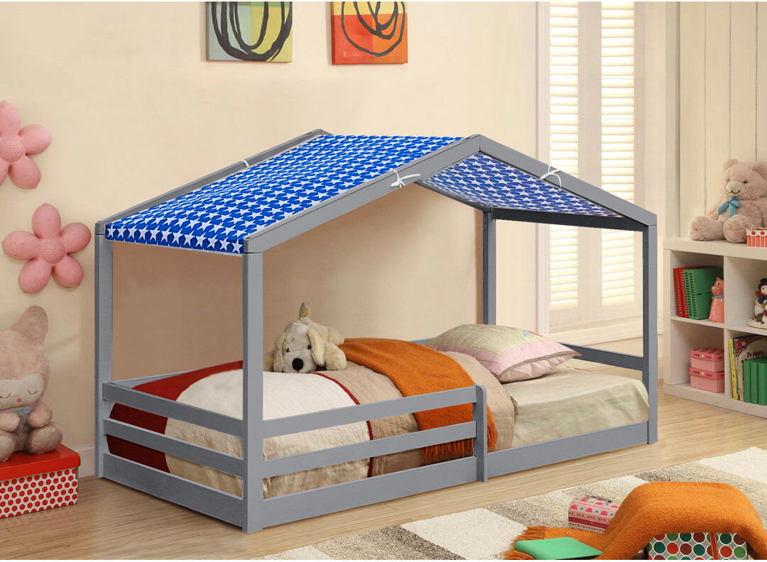 Harriet Bee Britney Kids Bed Gray/Navy Blue