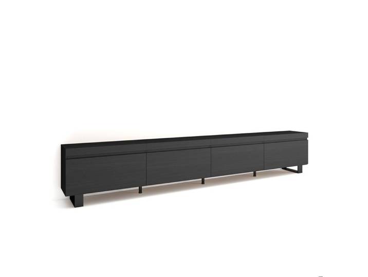 Meuble TV Banc Télé 320x35x57 cm TV grand format Design industriel Noir RF3625