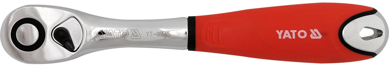 YATO Gebogen ratel 1/2 inch 255 mm met metalen handgreep en rubberen coating