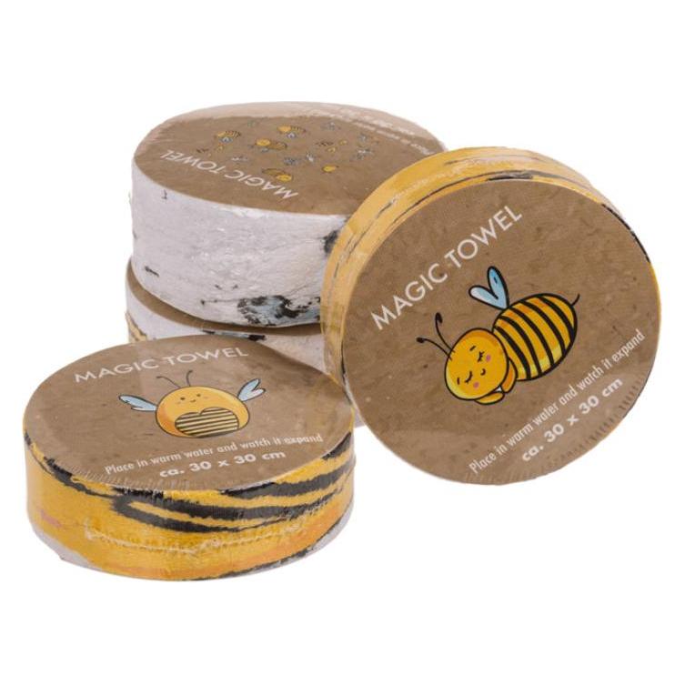Magni Magisches Handtuch Bienen 30x30cm 4fach sortiert (1x) (31/3099)