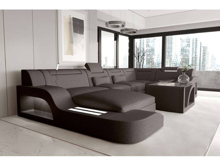 Wohnlandschaft Palermo U Form Stoffsofa