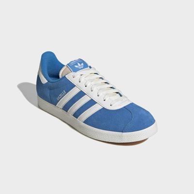 Sneaker ADIDAS ORIGINALS "GAZELLE", Herren, Gr. 38, blau (bright blau, sanftes weiß, bright blau), Leder, Synthetik, Schuhe Sneaker