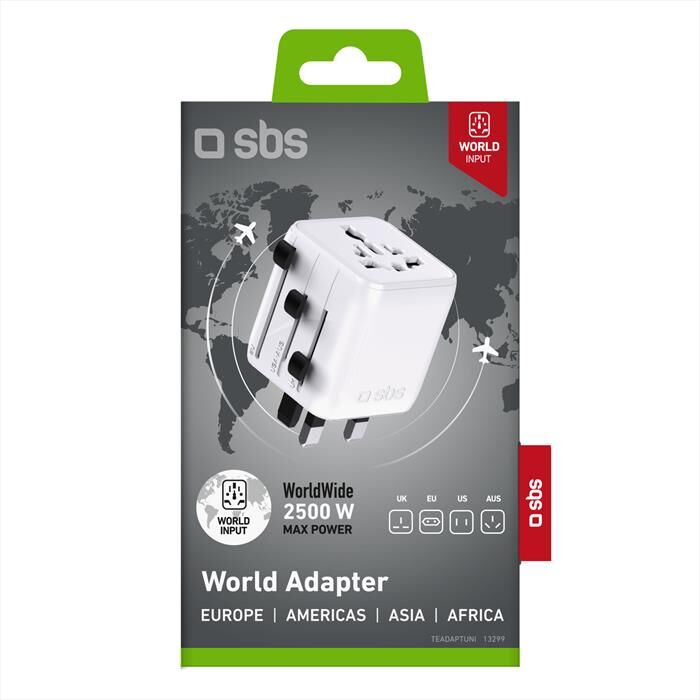 SBS Adattatore Da Viaggio Universale-bianco