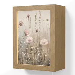 WANDLEUCHTE Blumen - Rosa - Modern - Beige Wandlampe 15x20 cm Wandlampe