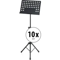 Pronomic OS-01P Orchesterpult Lochblech mit Notenklemmen 10x Set