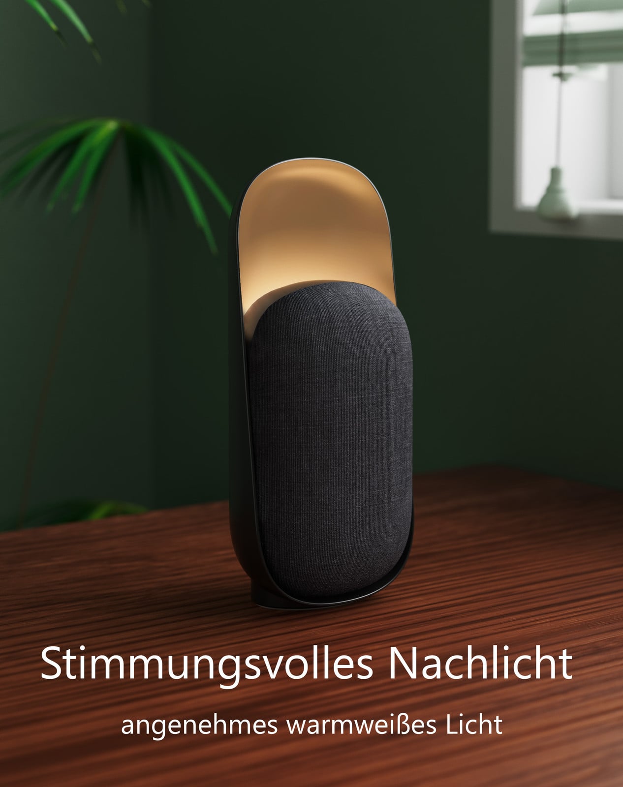 Northpoint 3-in-1 Natuurgeluidskast met LED-nachtlamp en Bluetooth-luidspreker, zwart