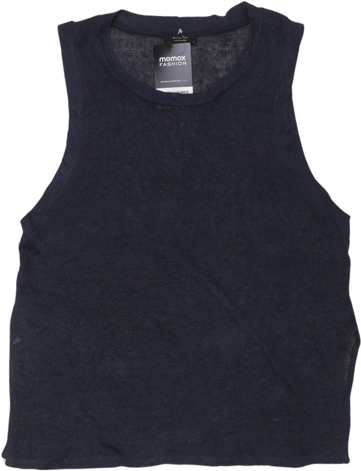 Massimo Dutti Damen Top, Marineblau, Gr. S, Leinen - Second Hand