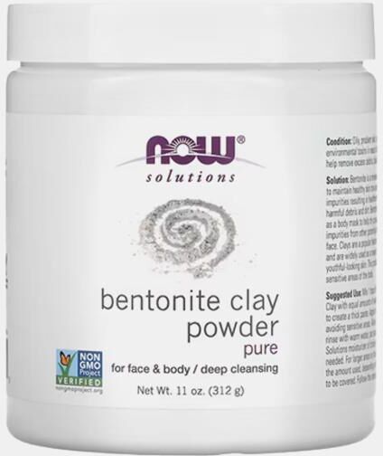 NOW PURE BENTONITE CLAY POWDER 312g