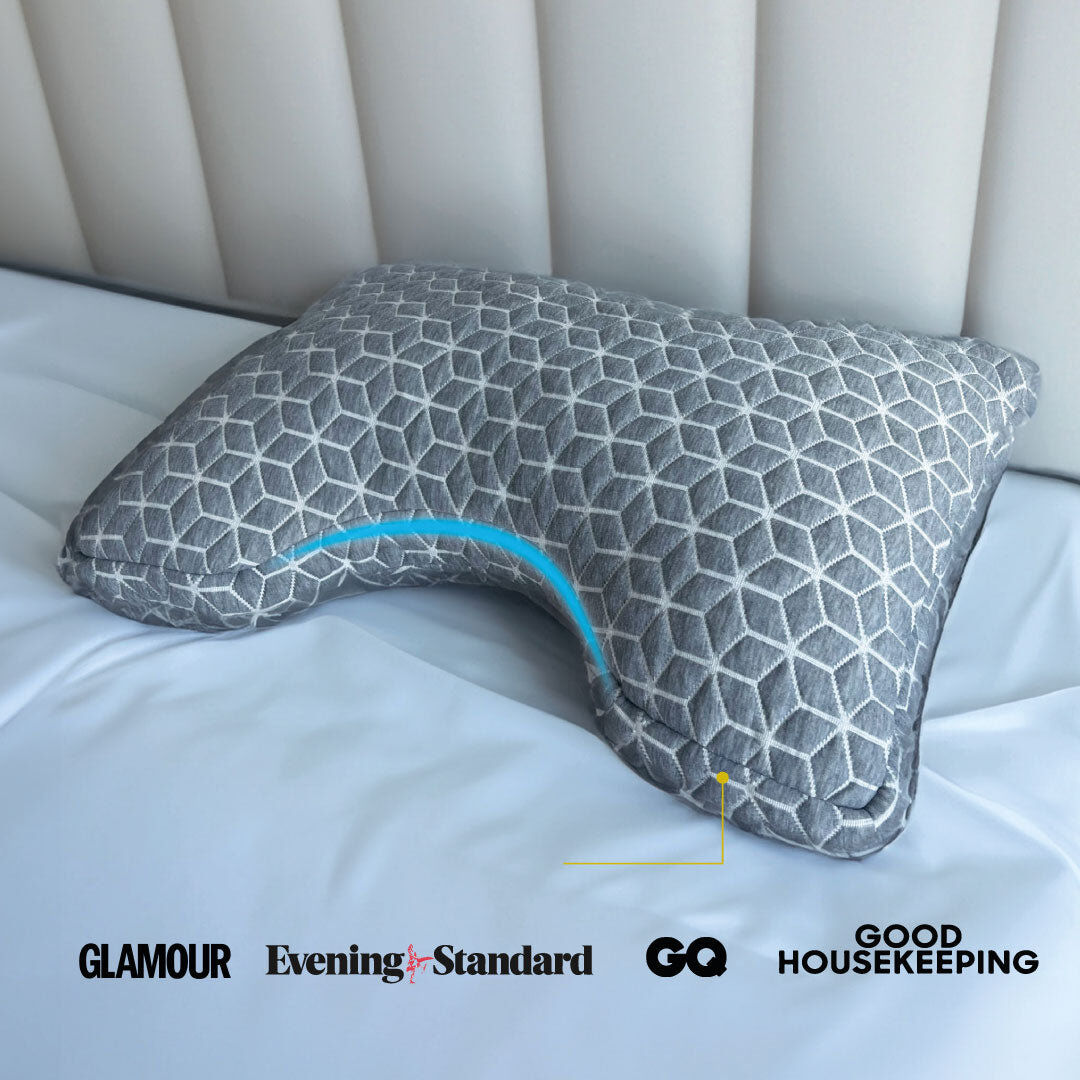 Brightr Moonhug Adjustable Pillow with Cut Out For Neck Support Gray 50x75cm