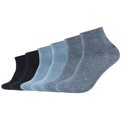 6er Pack s.Oliver Originals Baumwolle Quarter Socken 0075 - smoked blue 35-38