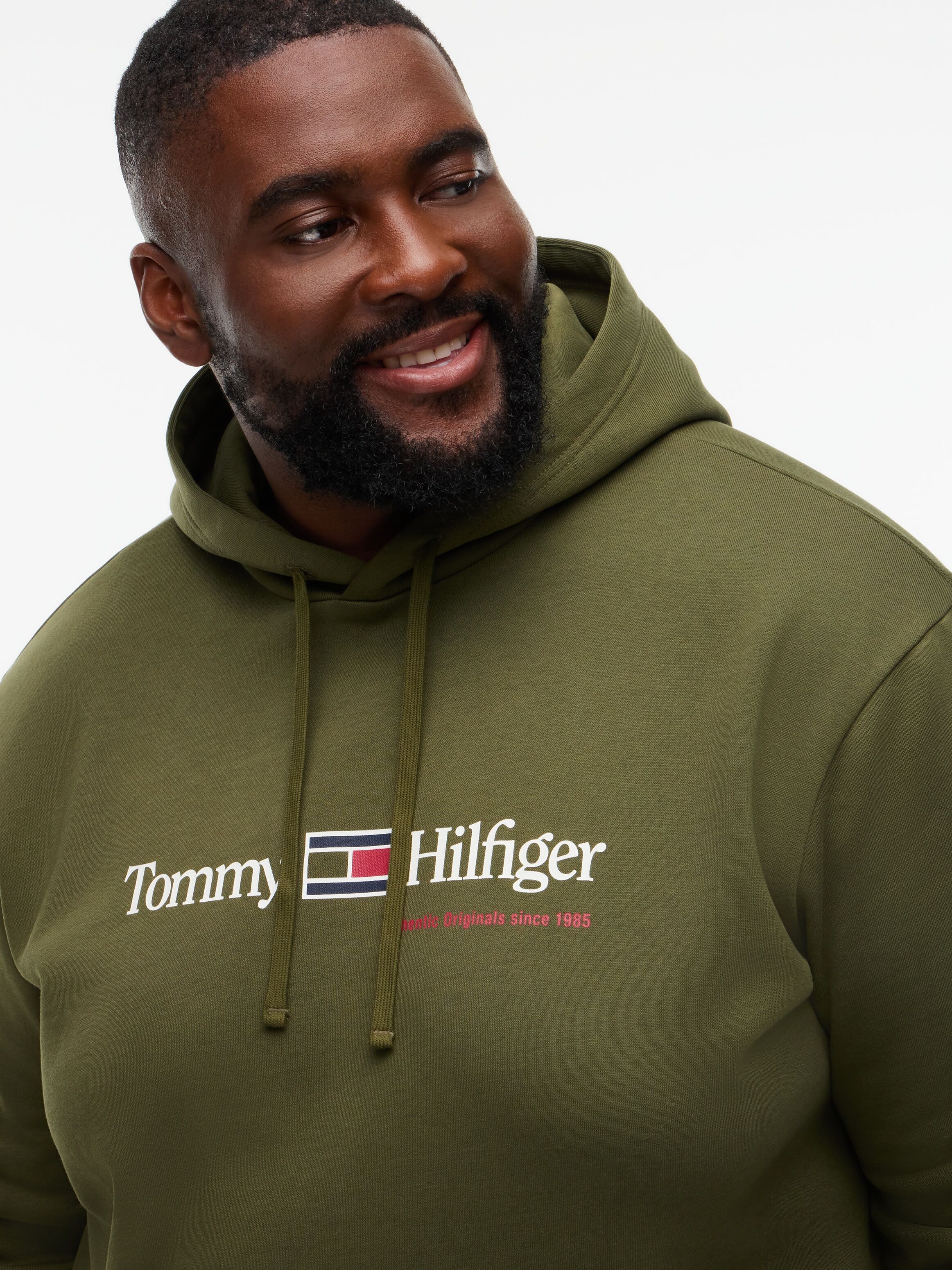 Hoodie "BT-RWB GRAPHIC FLEECE", Herren, Gr. 3XL, grün (huntsman grün), Sweatware, Obermaterial: 63% Baumwolle, 37% Polyester, TOMMY HILFIGER BIG & TALL, normal, Bündchen, Sweatshirts Hoodie, Grosse Grössen huntsman grün 3XL