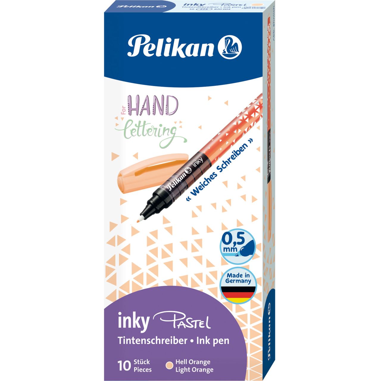 Pelikan Tintenschreiber inky 273 Pastell Orange 10 Stück Faltschachtel