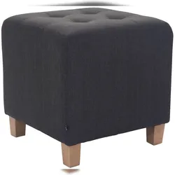 Proregal CHEFGASTRO Sitzhocker ZION antik-hell HxBxT 46x45x45cm Stoff Dunkelgrau