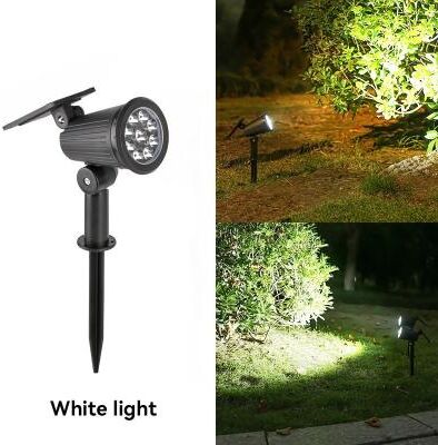 Perfect Picks Market Outdoor LED Solar Spotlight Adjustable Brightness & Waterproof Garden Light white Light 1pcs