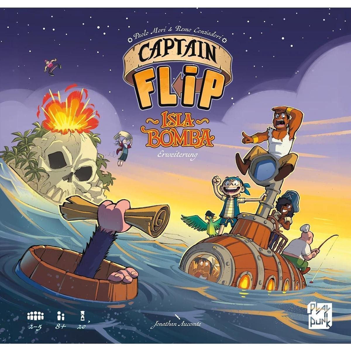 PlayPunk Captain Flip Isla Bomba Uitbreiding Piratenspel voor het hele gezin