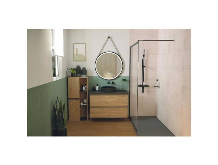 ONDEE ZEN Colonne de rangement à suspendre EBENE - - 52 cm - Finition : Bois - 2 Portes