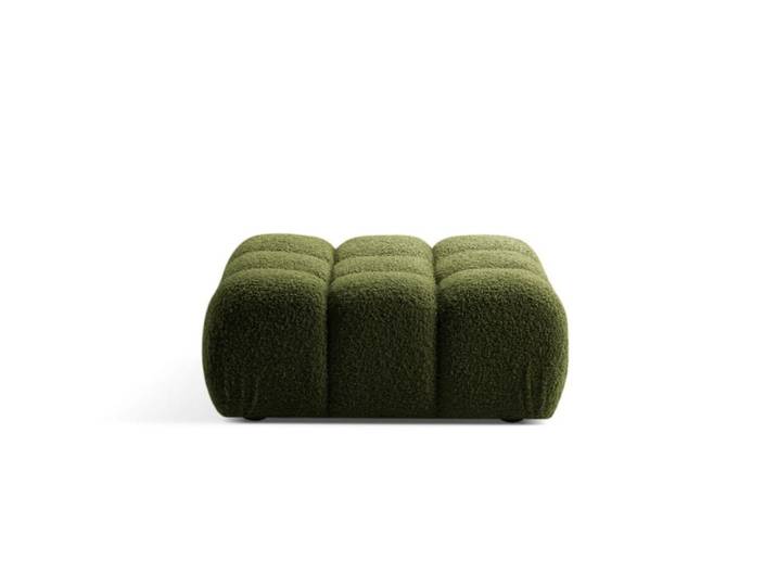 Pouf en bouclé vert