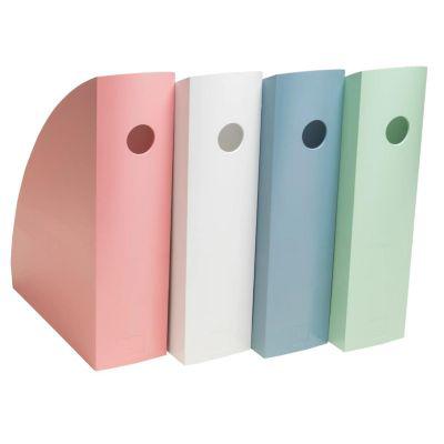 Exacompta Mag-Cube Stehsammler 4er-Set A4+ AutentiK sortiert, hohe Ablagekapazität, Griffloch, 25 Jahre Garantie