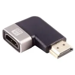 HDMI-A Adapter, 90° Winkel, 8K, Metall - Ausrichtung: links