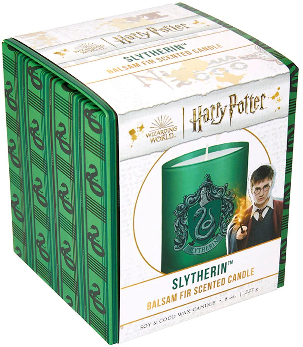 Disney Harry Potter Slytherin geurkaars in glas met houtachtige geur