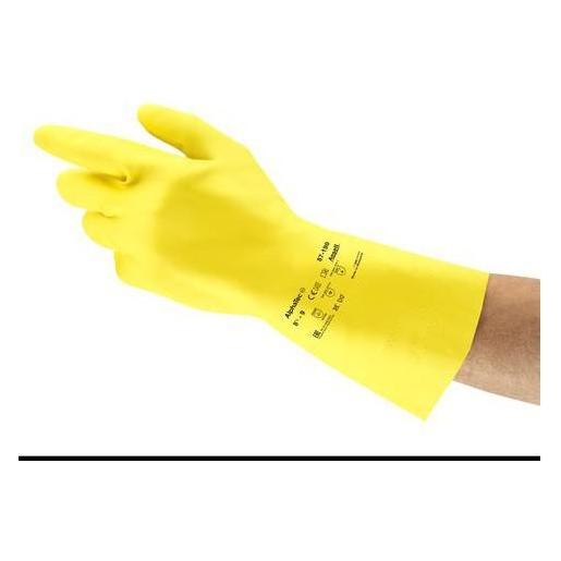 Ansell Chemikalienhandschuhe AlphaTec 87-190 Grösse 9,5-10 gelb PSA-Kategorie I (10, 9.5) (87-190-9,5-10)