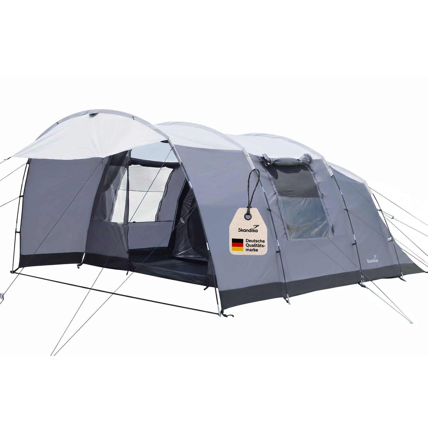 Skandika Tunnelzelt Hafslo 5 Sleeper Protect | Zelt für Camping, 5 Personen, wasserdicht, eingenähter Zeltboden, mit 5000 mm Wassersäule, Vorzelt