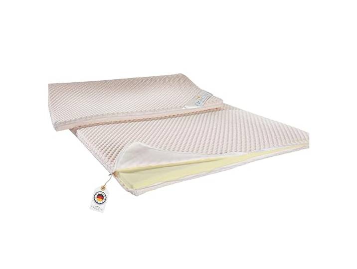 PROCAVE Kaltschaum Matratzen-Topper 150x190 cm mit Noppen-Doppeltuch-Matratzenbezug, mit Kalt Schaum-Kern, idealer Matratzentopper 100% aus Deutschland