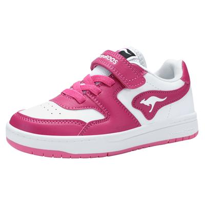 Sneaker KANGAROOS "K-CP Fair EV", Mädchen, Gr. 37, weiß (daisy pink, weiß), Synthetik, Schuhe Sneaker