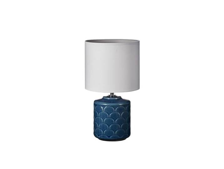 Pauleen Paulmann 48022 « Glowing Midnight » Lampe à poser max. 20 W Compatible avec les lampes E14 Lampe de chevet Bleu Blanc 230 V Céramique/tissu\, ampoules non fournies