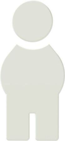 HEWI Symbol Mann Serie 801 8019101099 selbstklebend reinweiss