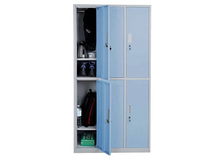 Mendler Schließfach Boston T829 Metall 6 Fächer - blau