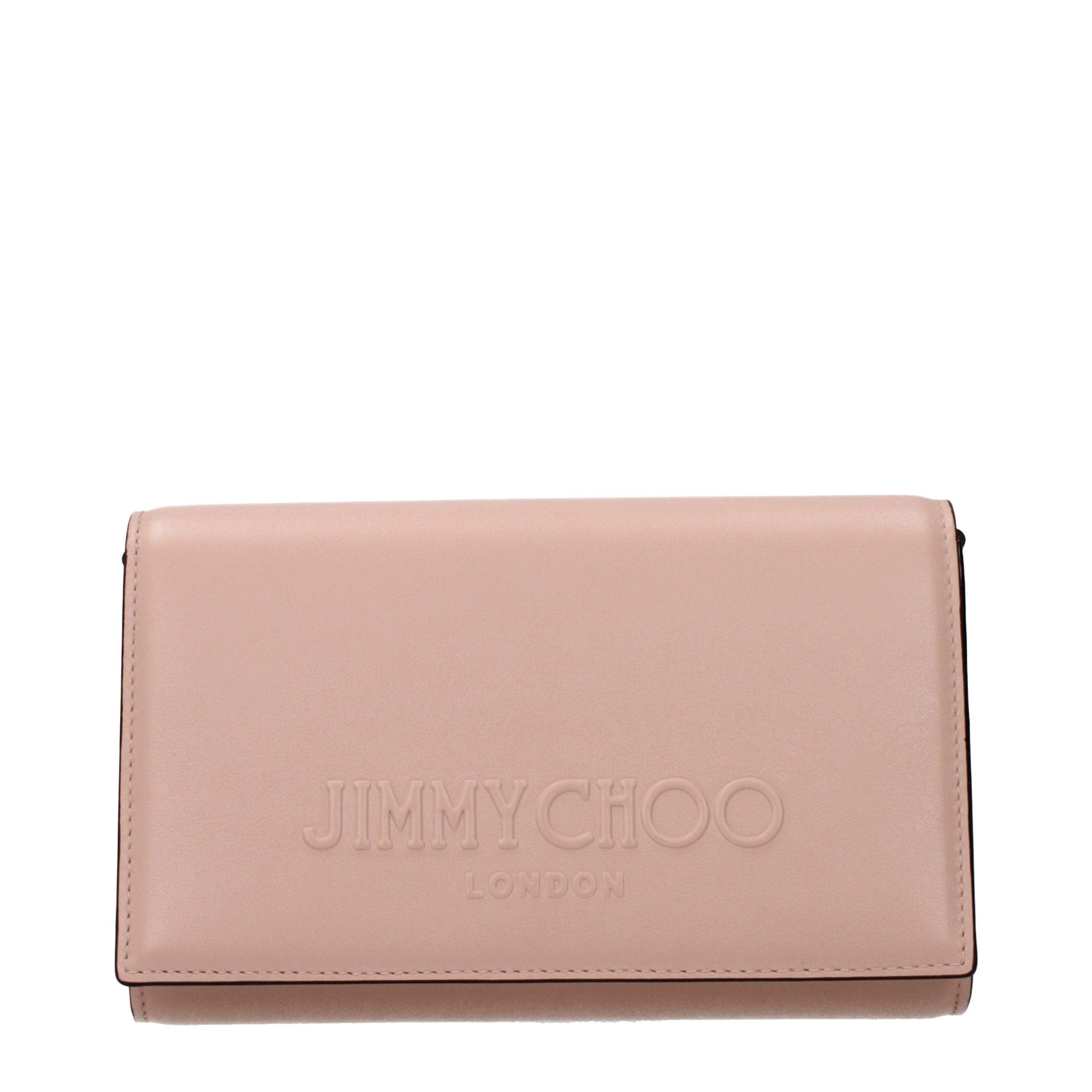 Jimmy Choo Roze Leren Clutch Tas