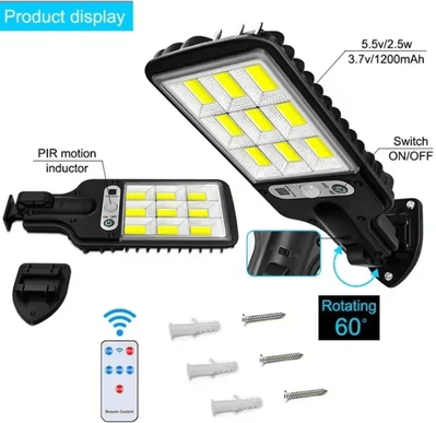 Inspire Curations 8000LM Solar Motion Sensor Street Light Remote Control Outdoor LED Lamp sl 038