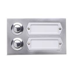 Grothe 55532 Klingeltaster mit Namensschild Aluminium (eloxiert)