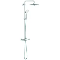Duschsystem Euphoria System 260 27296_3, mit Thermostatbatterie mit Aquadimmer, Wandmontage, 450 mm Duscharm, Kopfbrause Euphoria 260 (26455), Handbrause Euphoria 110 Massage (27221), CoolTouch