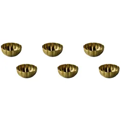Stylepoint - 6x Schale ELM3201G - 10x5,5cm 300ml (flower vintage gold) - Vintage Edelstahl