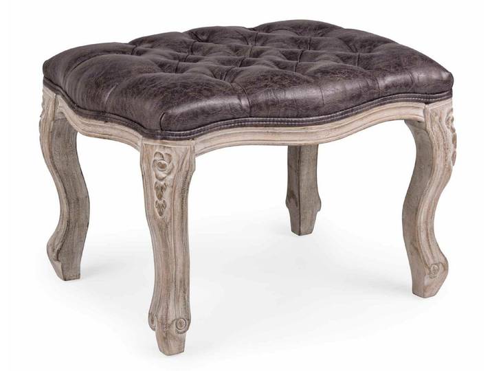 Feeling4Home Sitzhocker Diva aus Kunstleder, Braun