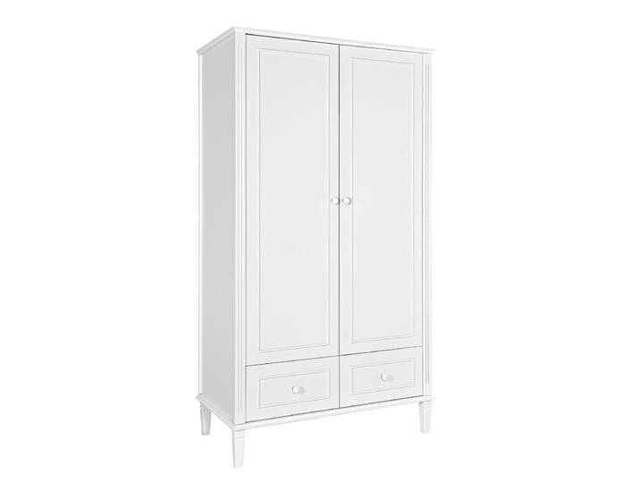 Armoire 2 portes 2 tiroirs Novelies Bianka Blanc
