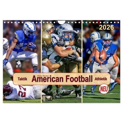 American Football - Taktik und Athletik (Wandkalender 2026 DIN A4 quer), CALVENDO Monatskalender